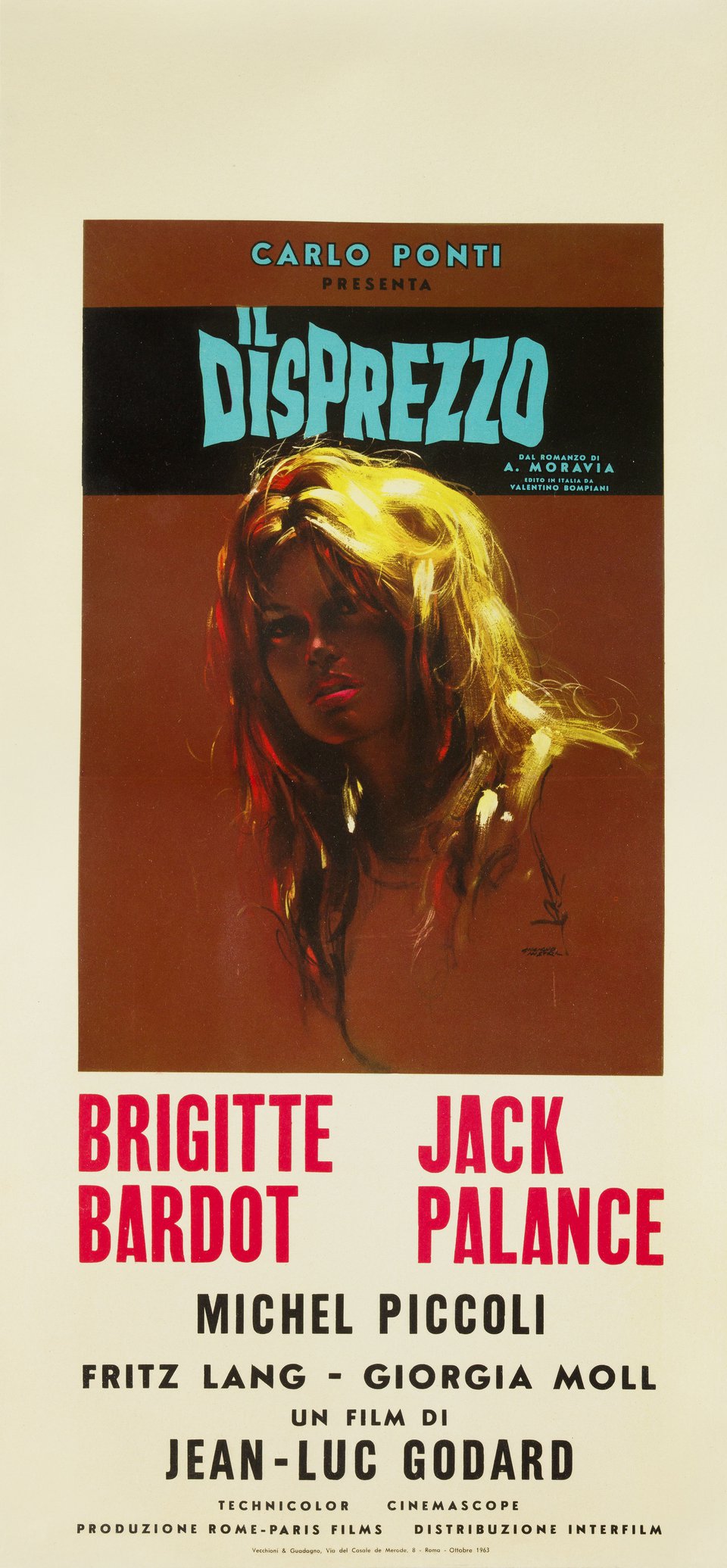 Contempt Original 1964 Italian Locandina Movie Poster