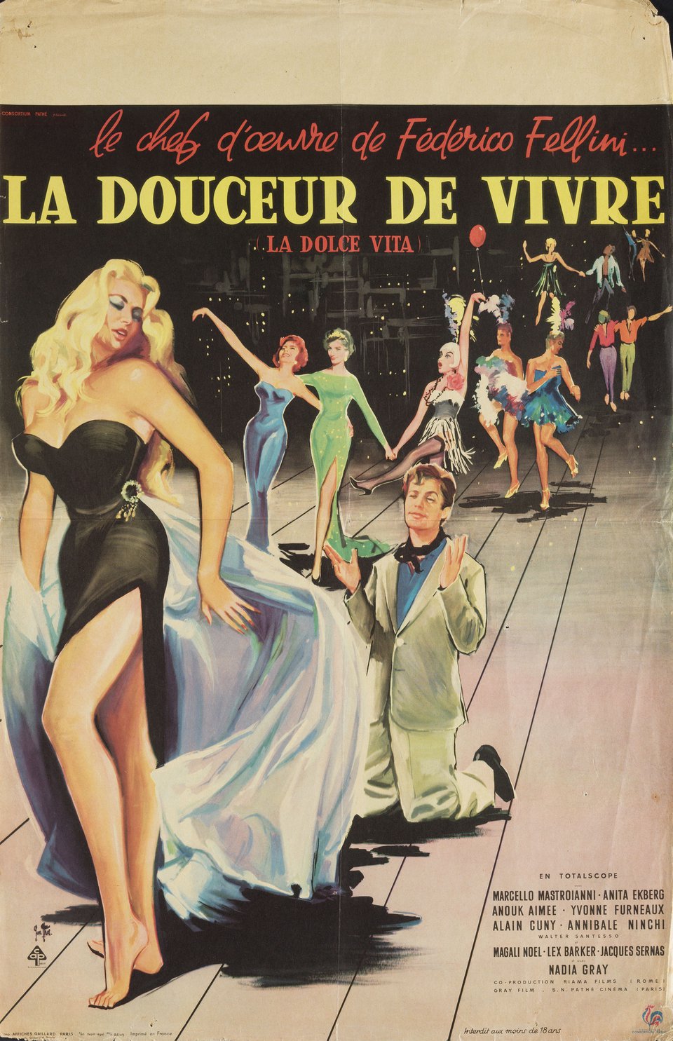 La Dolce Vita Original 1960 French Petite Movie Poster