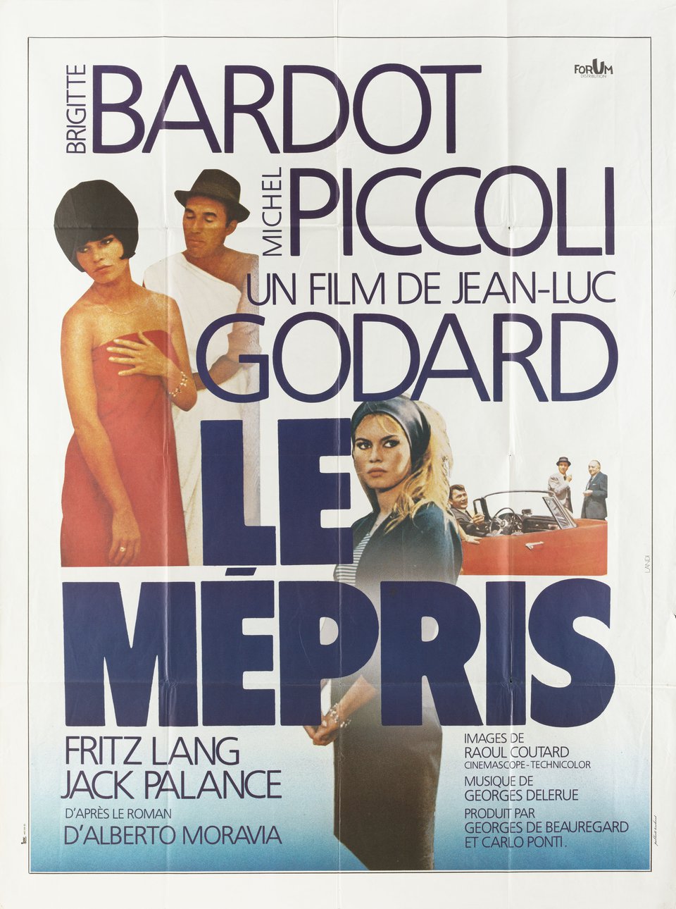 Contempt Original R1980s French Grande Movie Poster