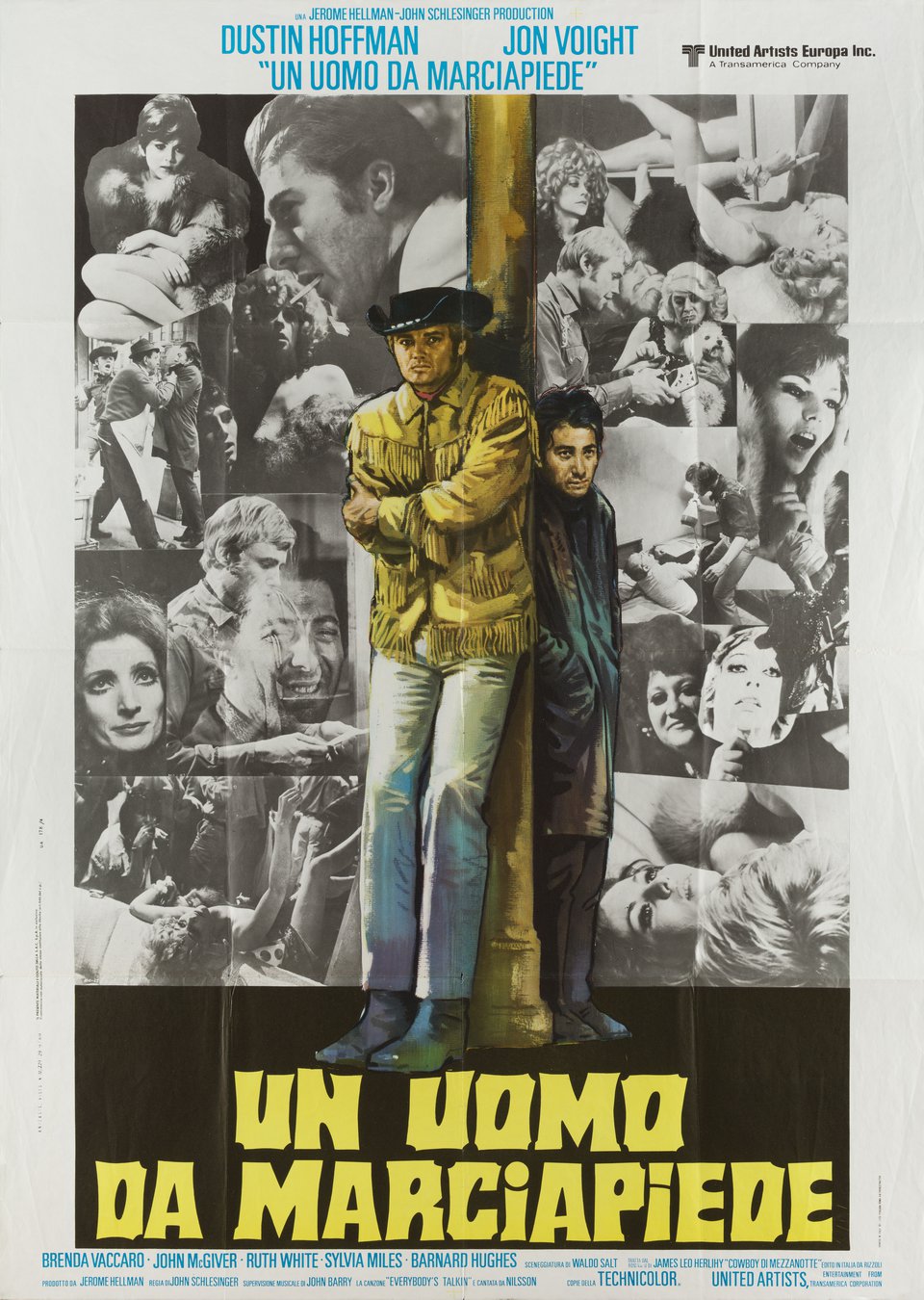 Midnight Cowboy Original R1980s Italian Due Foglio Movie Poster