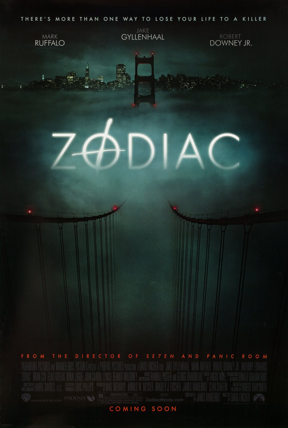 Zodiac Original 2007 U.S. One Sheet Movie Poster