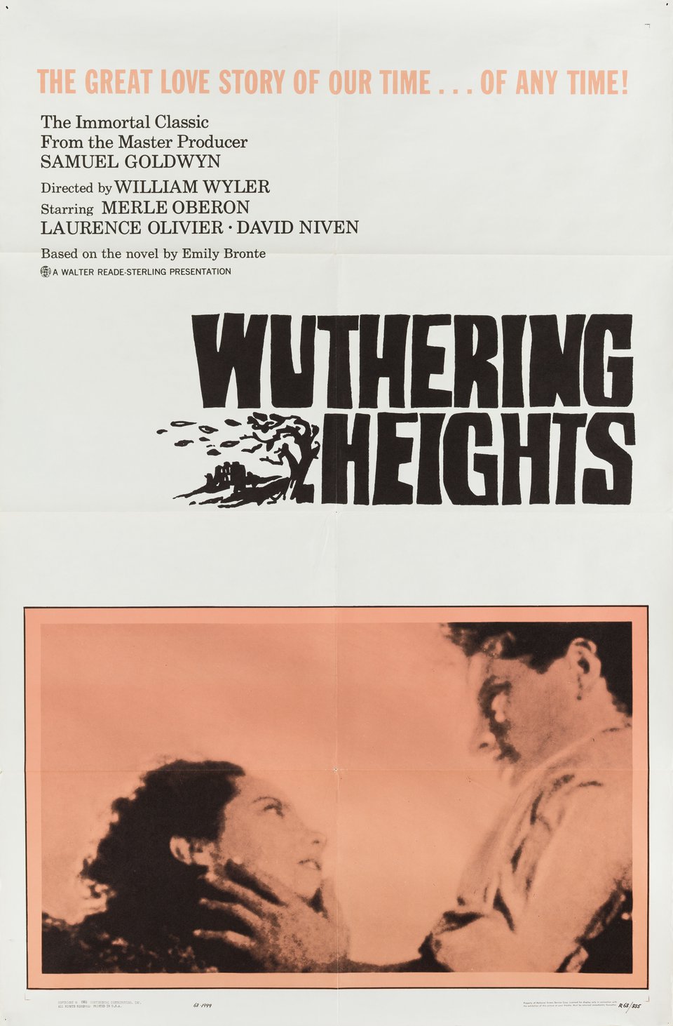 Wuthering Heights Original R1963 U.S. One Sheet Movie Poster