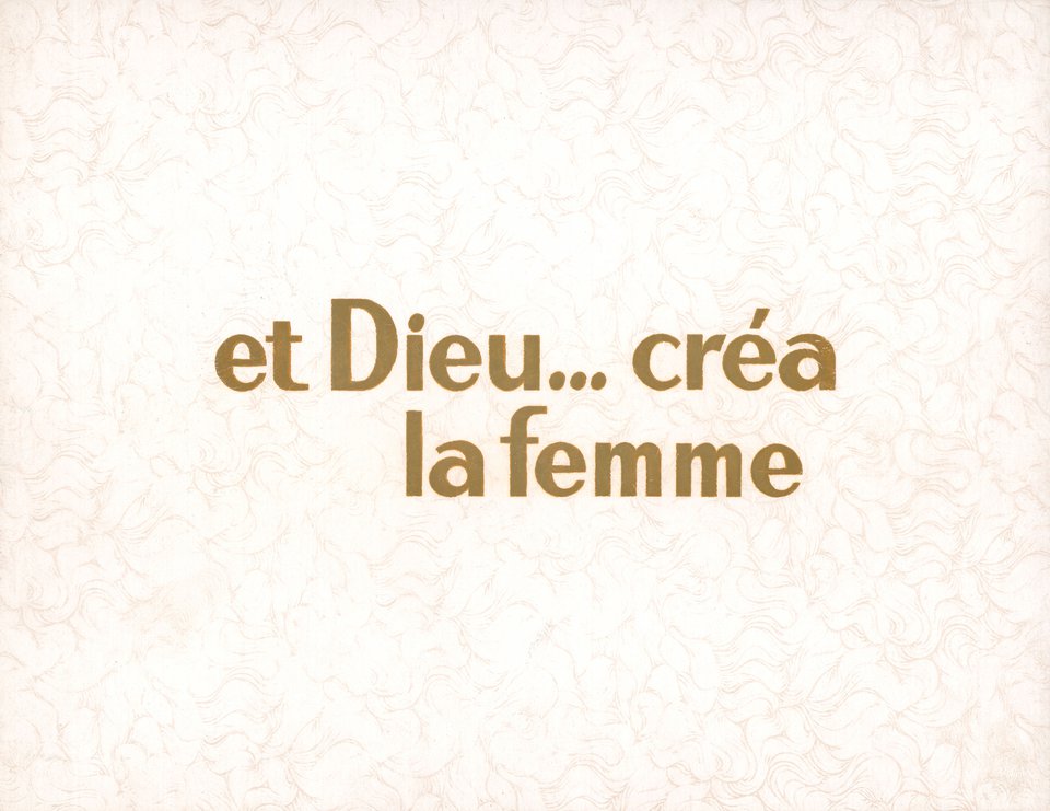 And God Created Woman Original 1956 French Movie Pressbook