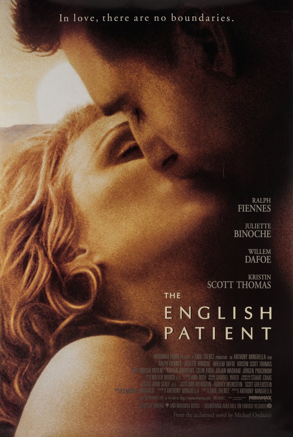 The English Patient Original 1997 U.S. One Sheet Movie Poster