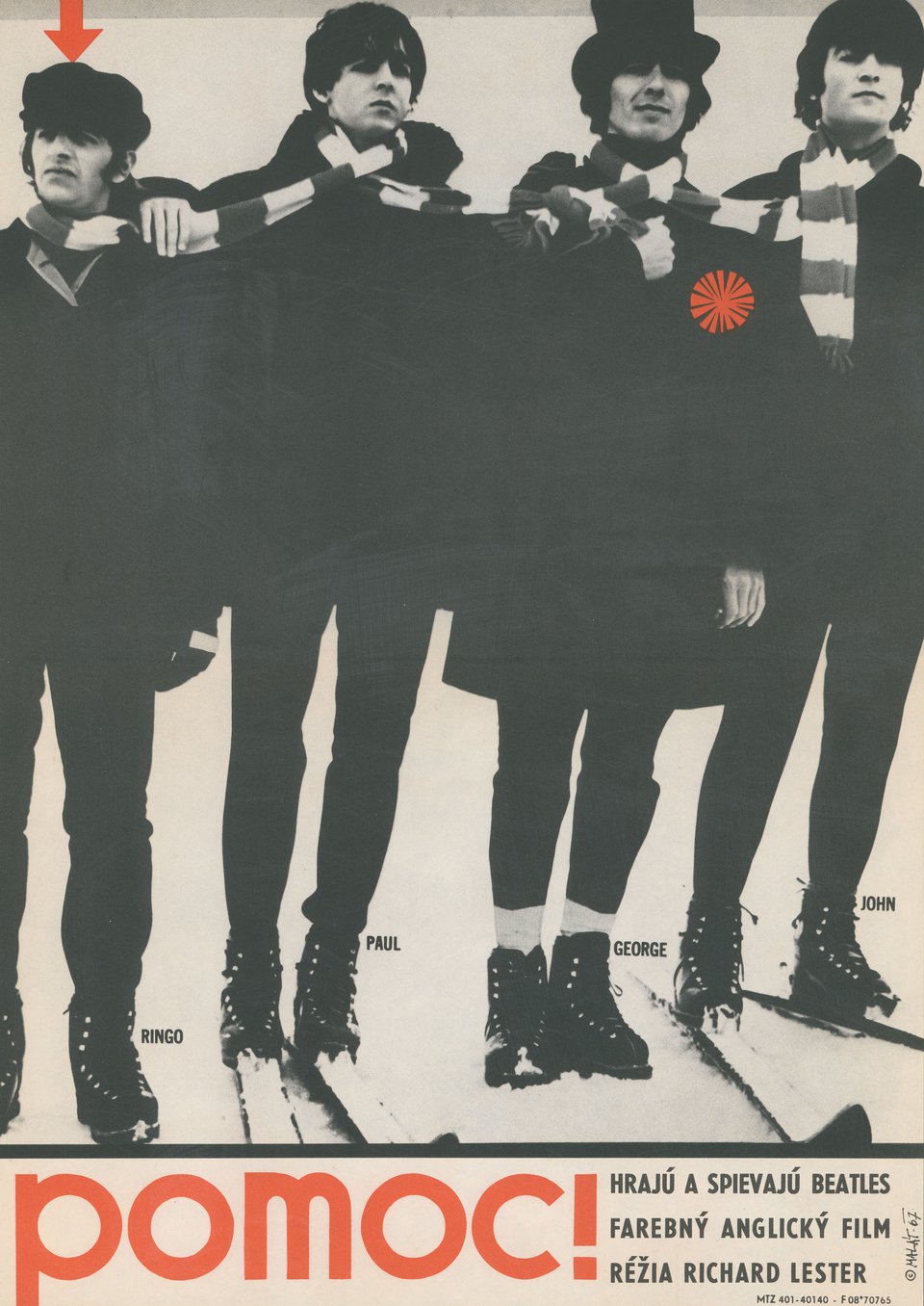 Help! Original 1967 Czech A3 Movie Poster