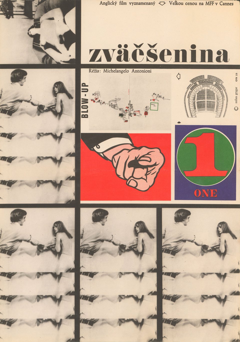 Blow-Up Original 1968 Czech A3 Movie Poster