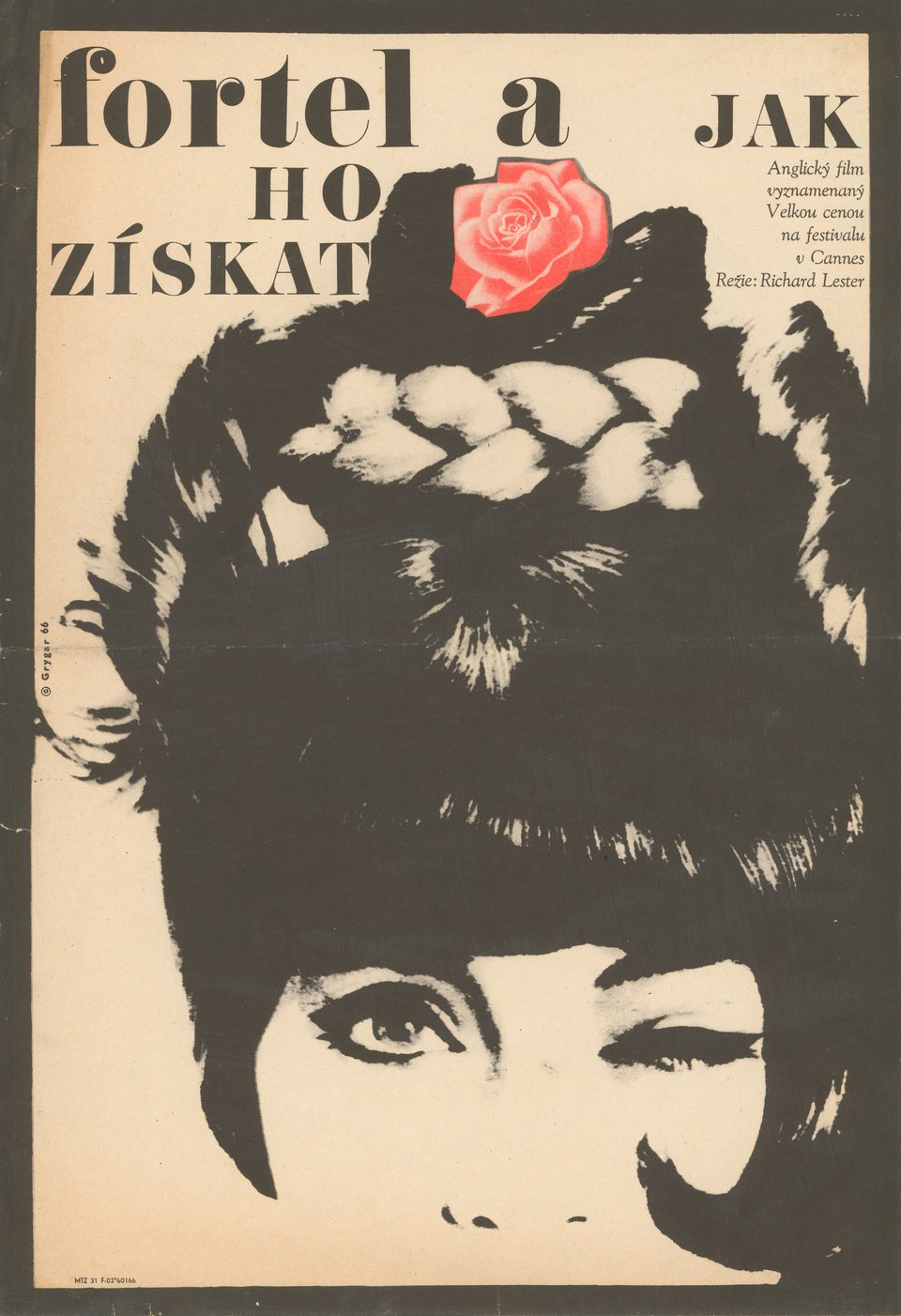 The Knack... and How to Get It Original 1966 Czech A3 Movie Poster