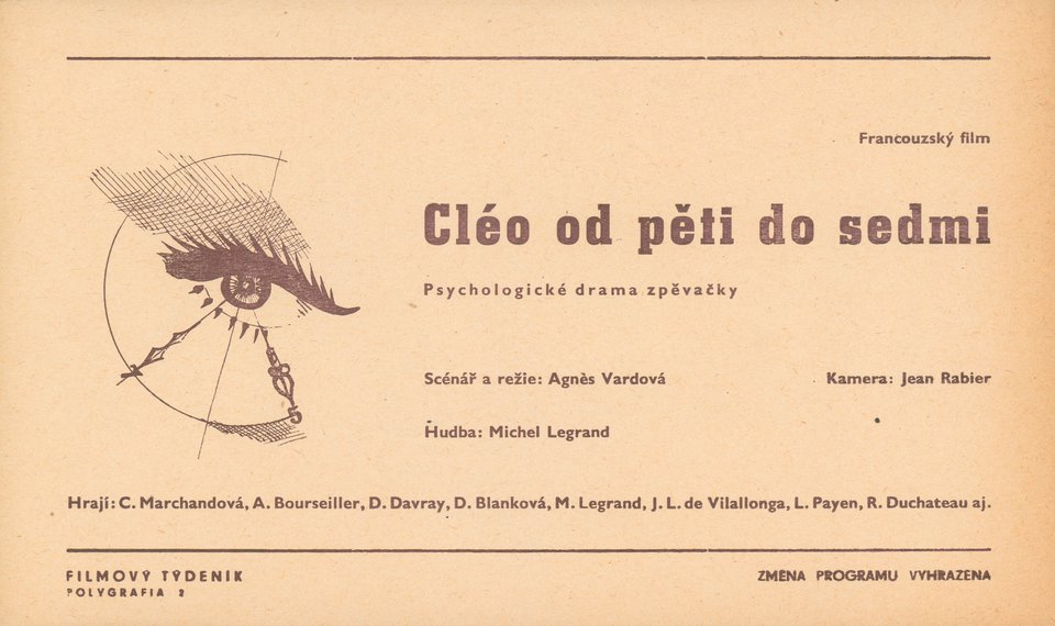 Cleo from 5 to 7 Original 1964 Czech A4 Mini Movie Poster