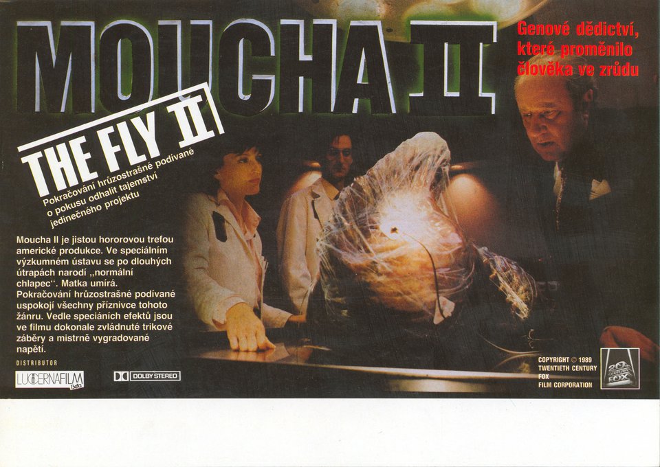 The Fly II Original 1989 Czech A4 Mini Movie Poster