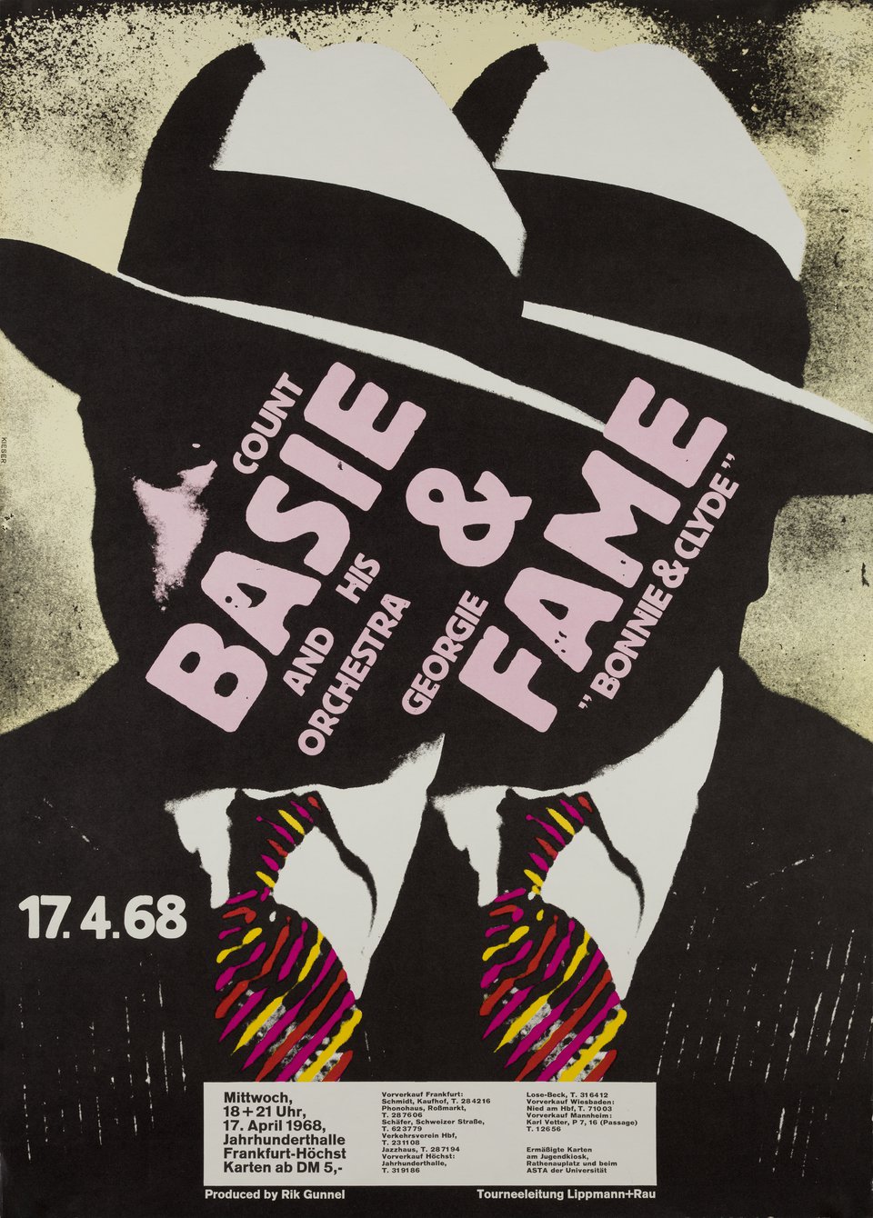 Count Basie & Georgie Fame Original 1968 German A1 Poster