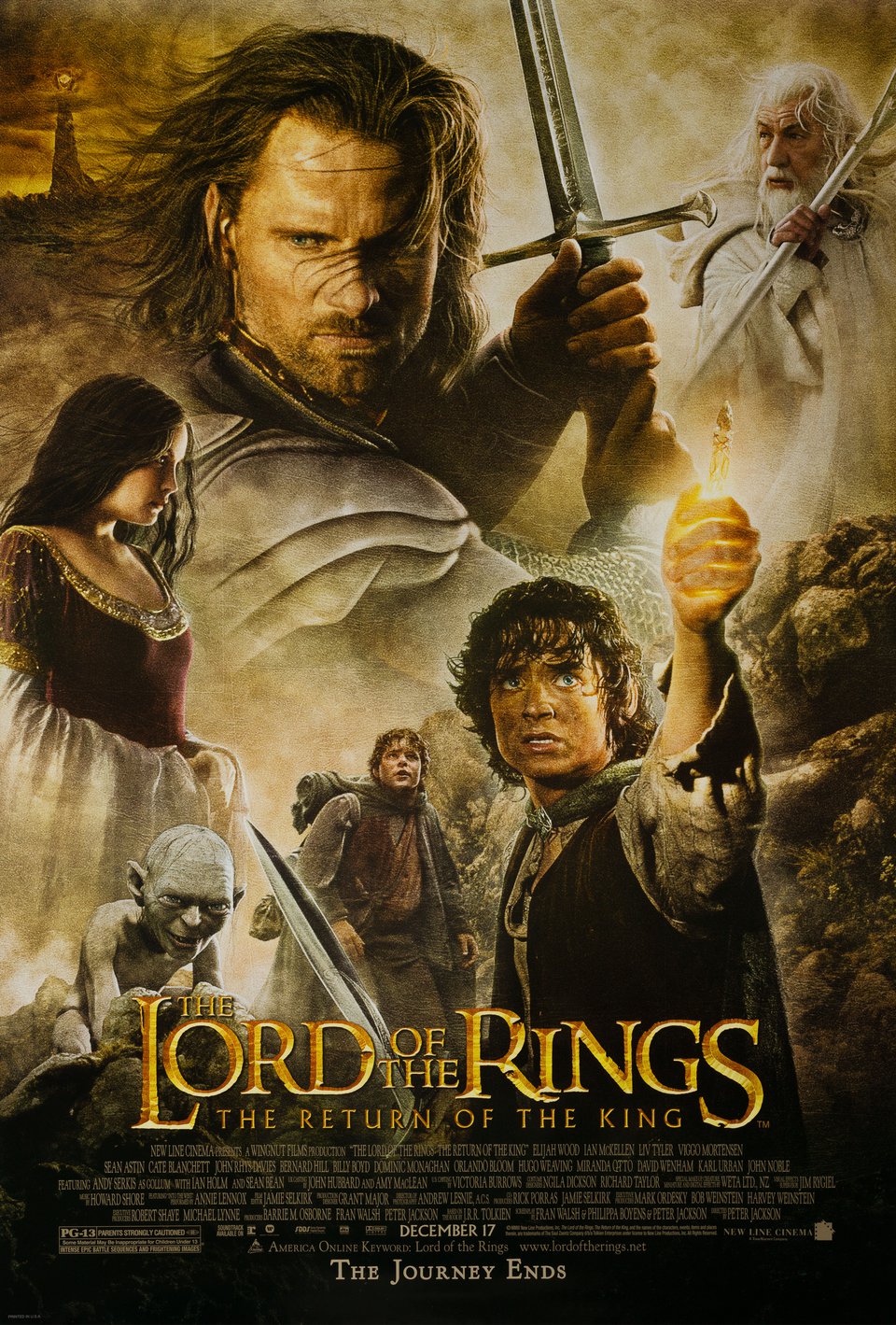 The Lord of the Rings: The Return of the King Original 2003 U.S. One Sheet Movie Poster