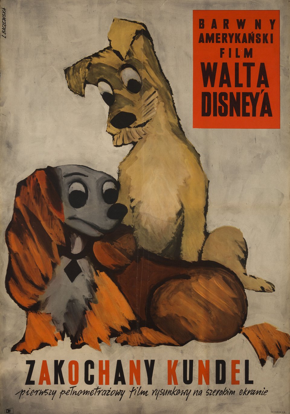 Lady and the Tramp Original 1962 Polish A1 Movie Poster