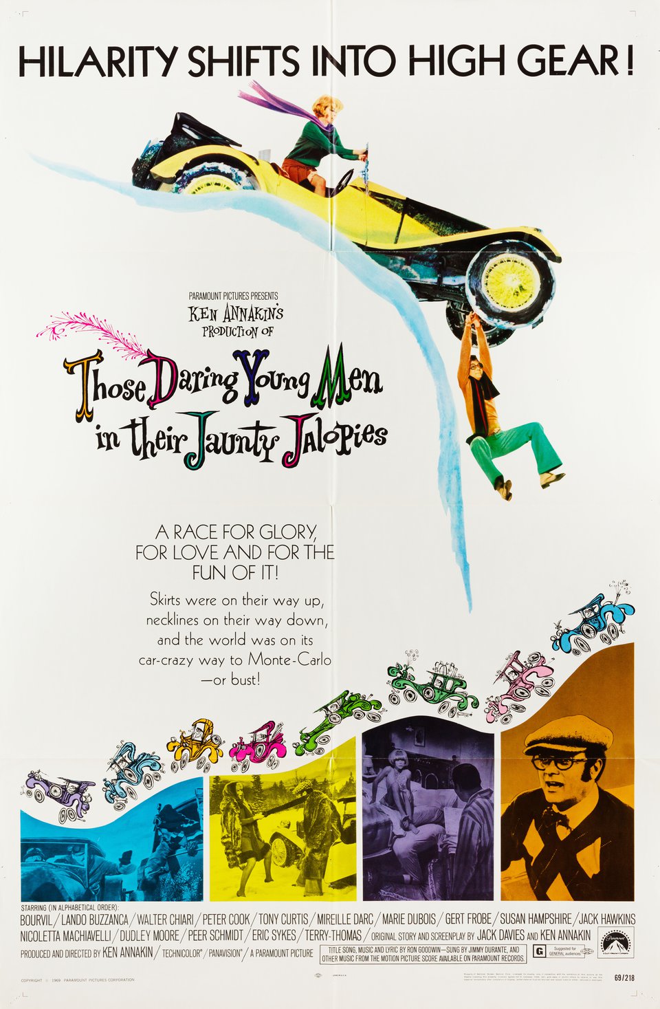 Those Daring Young Men in Their Jaunty Jalopies Original 1969 U.S. One Sheet Movie Poster