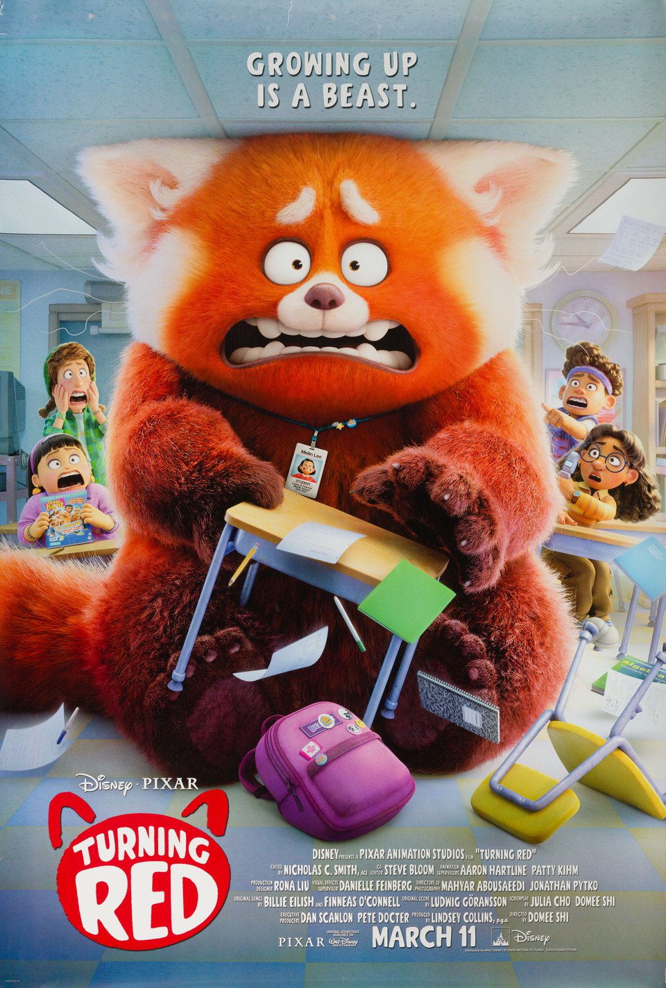 Turning Red Original 2022 U.S. One Sheet Movie Poster