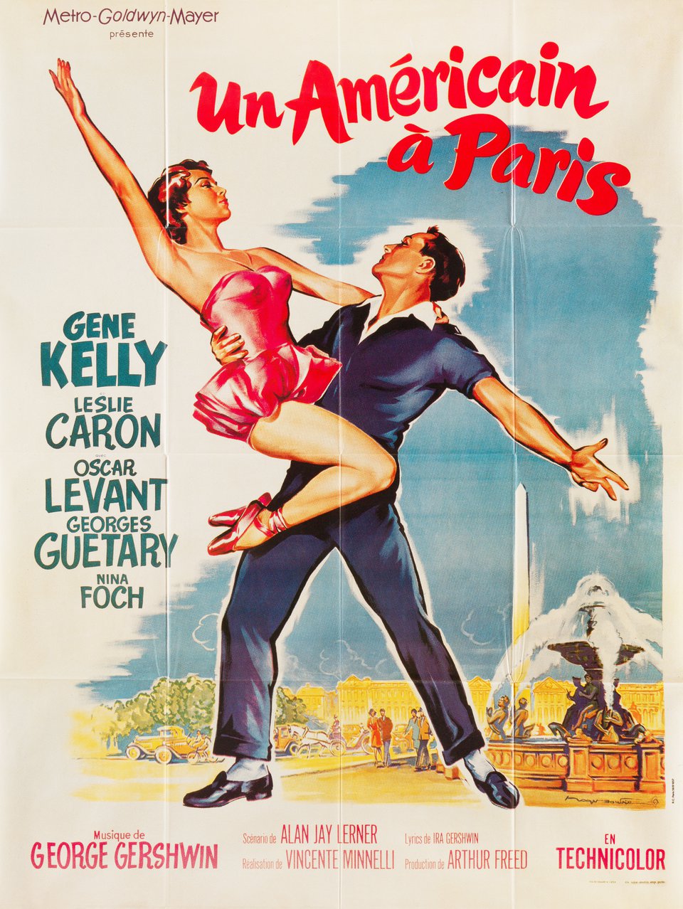 An American in Paris Original R1990s French Grande Movie Poster