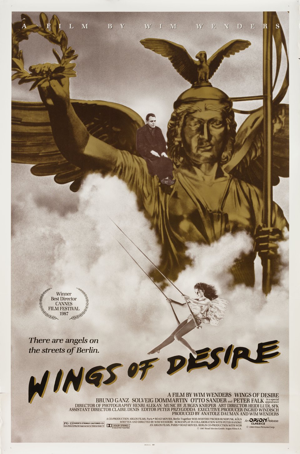 Wings of Desire Original 1988 U.S. One Sheet Movie Poster