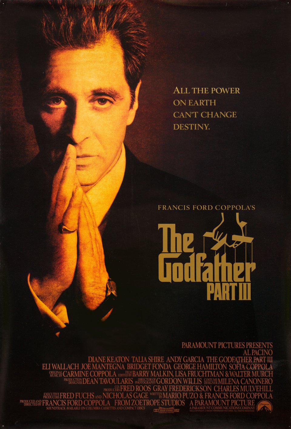 The Godfather: Part III Original 1990 U.S. One Sheet Movie Poster