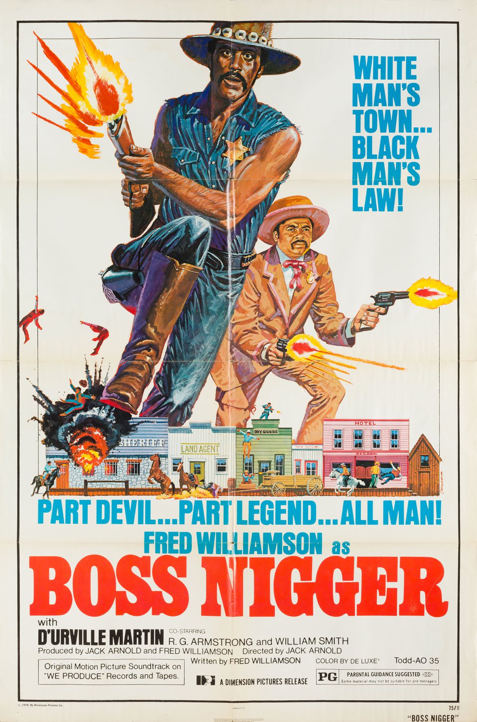 Boss N****r Original 1974 U.S. One Sheet Movie Poster