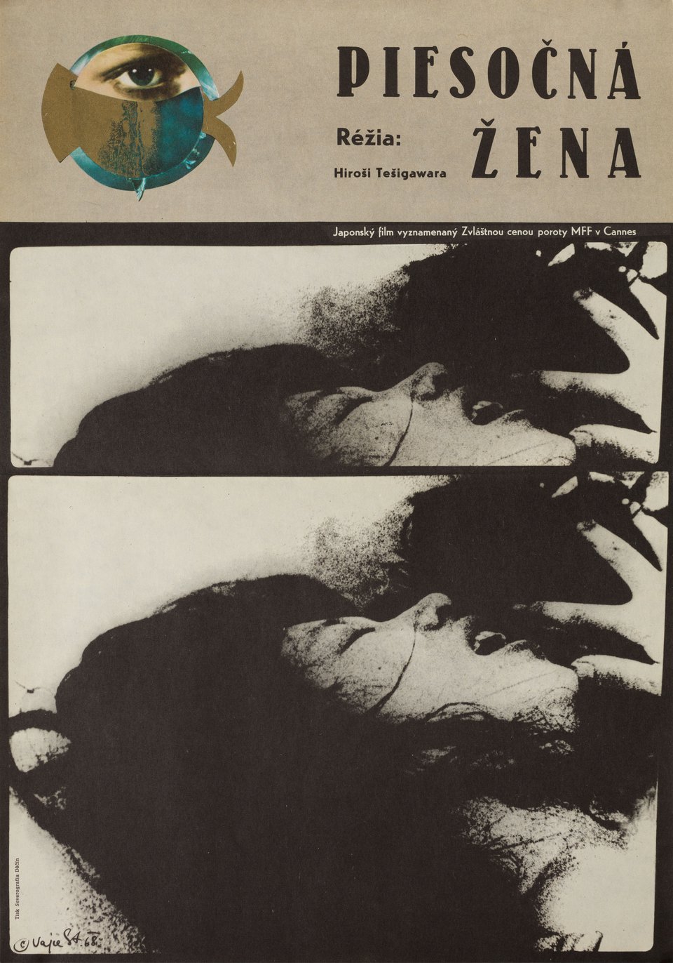 Woman in the Dunes Original 1968 Slovakian A3 Movie Poster