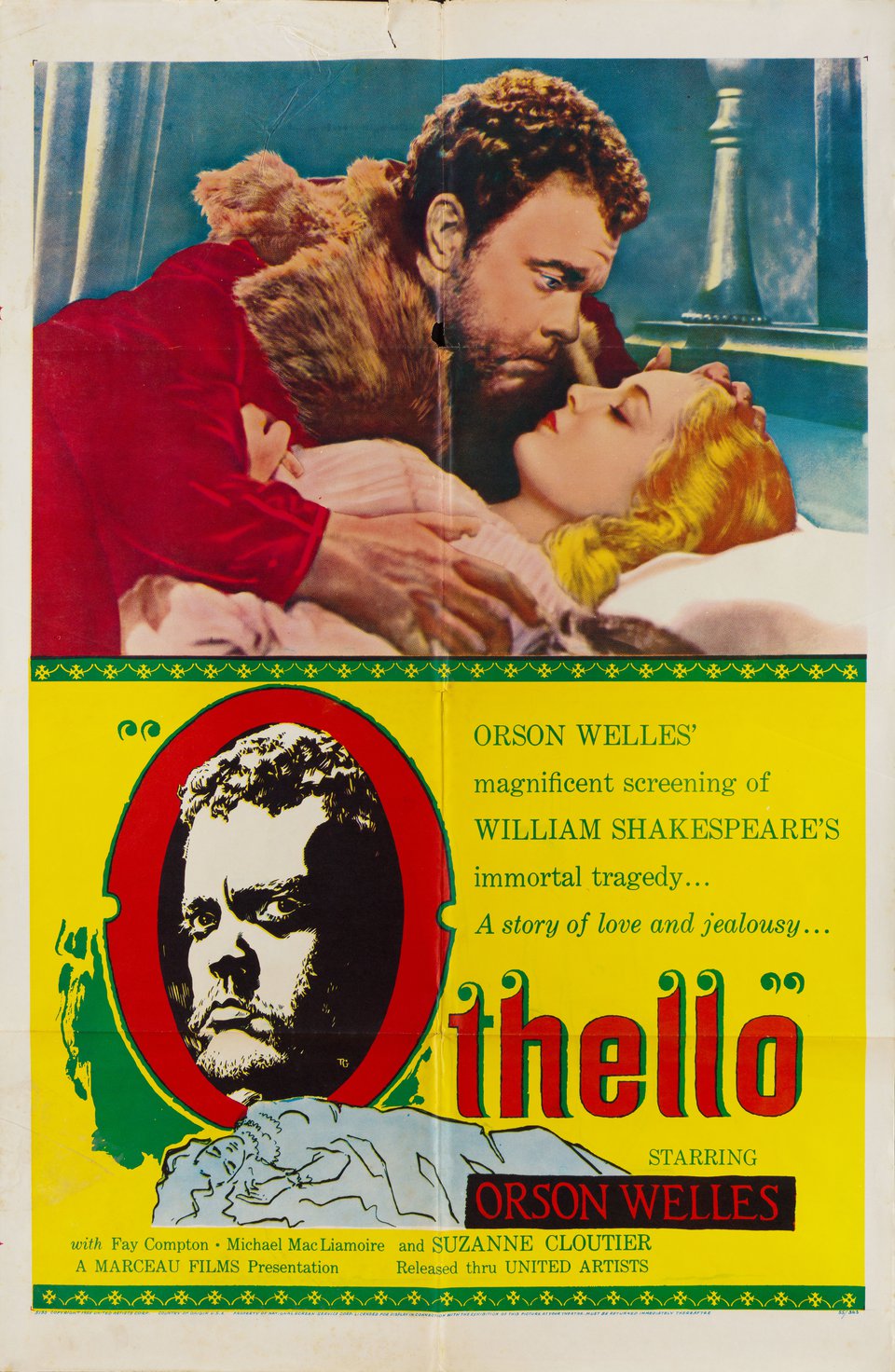 Othello Original 1955 U.S. One Sheet Movie Poster