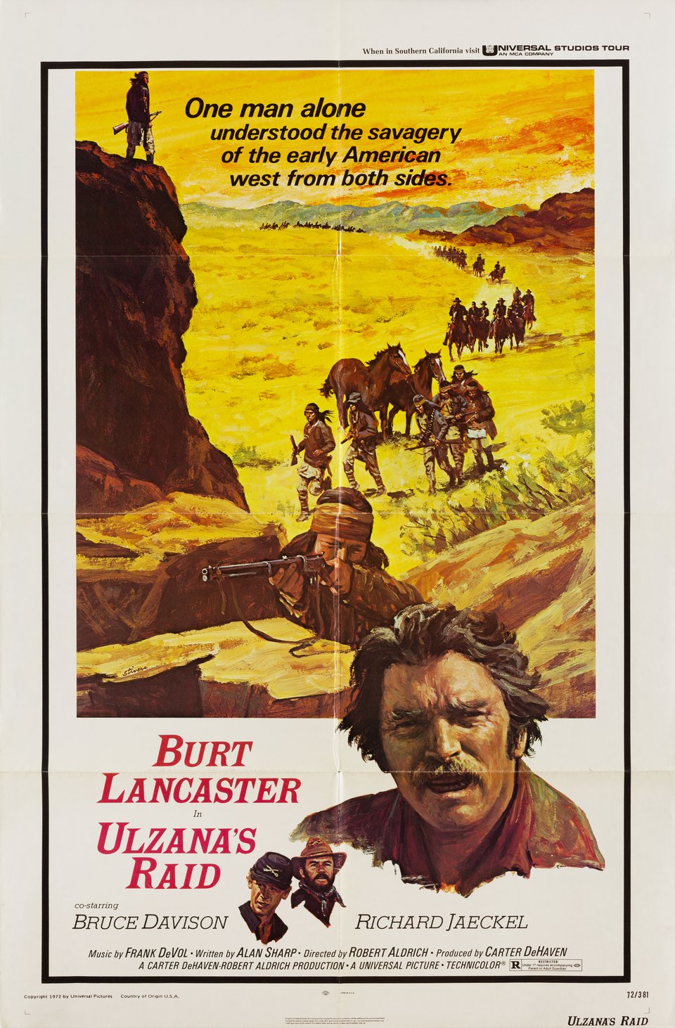 Ulzana's Raid Original 1972 U.S. One Sheet Movie Poster