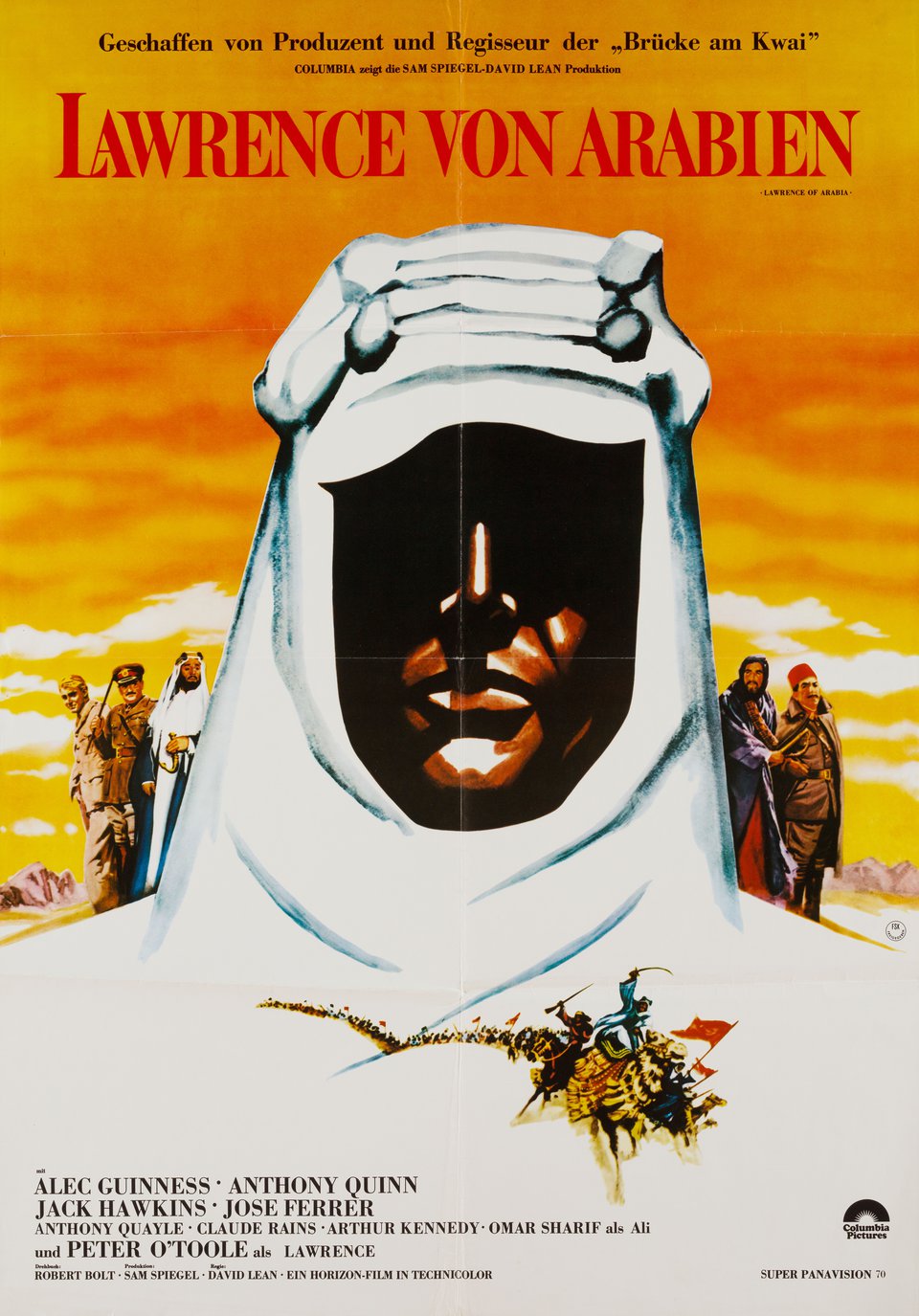 Lawrence of Arabia Original R1970s German A1 Movie Poster