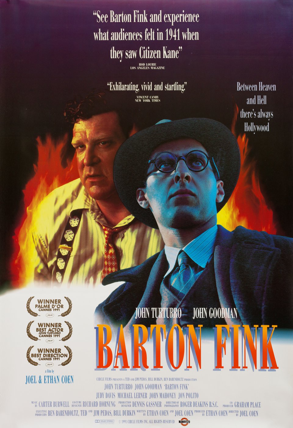 Barton Fink Original 1991 British One Sheet Movie Poster