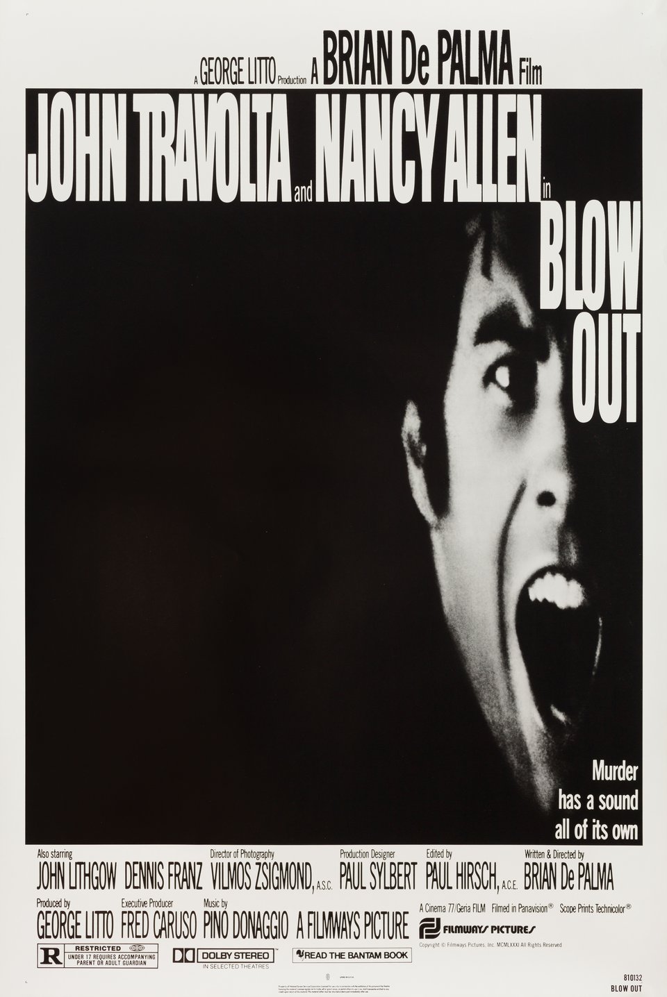 Blow Out Original 1981 U.S. One Sheet Movie Poster