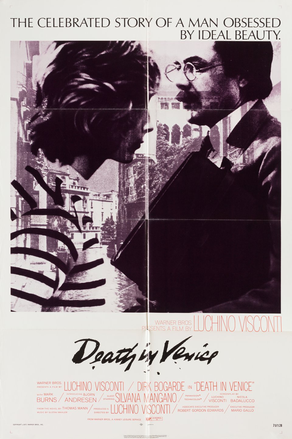 Death in Venice Original 1971 U.S. One Sheet Movie Poster