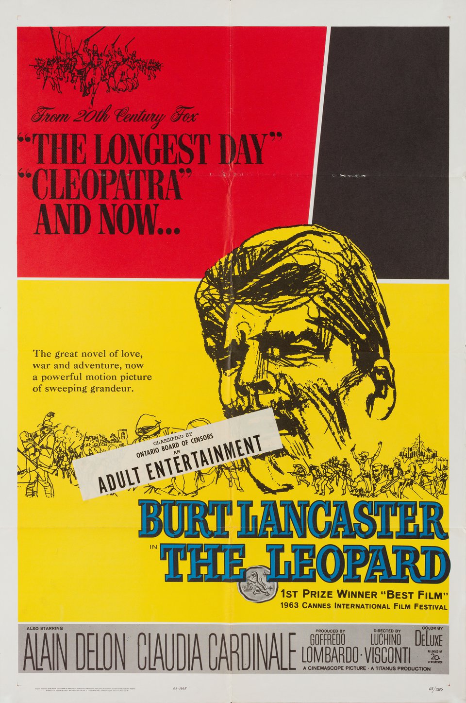 The Leopard Original 1963 U.S. One Sheet Movie Poster
