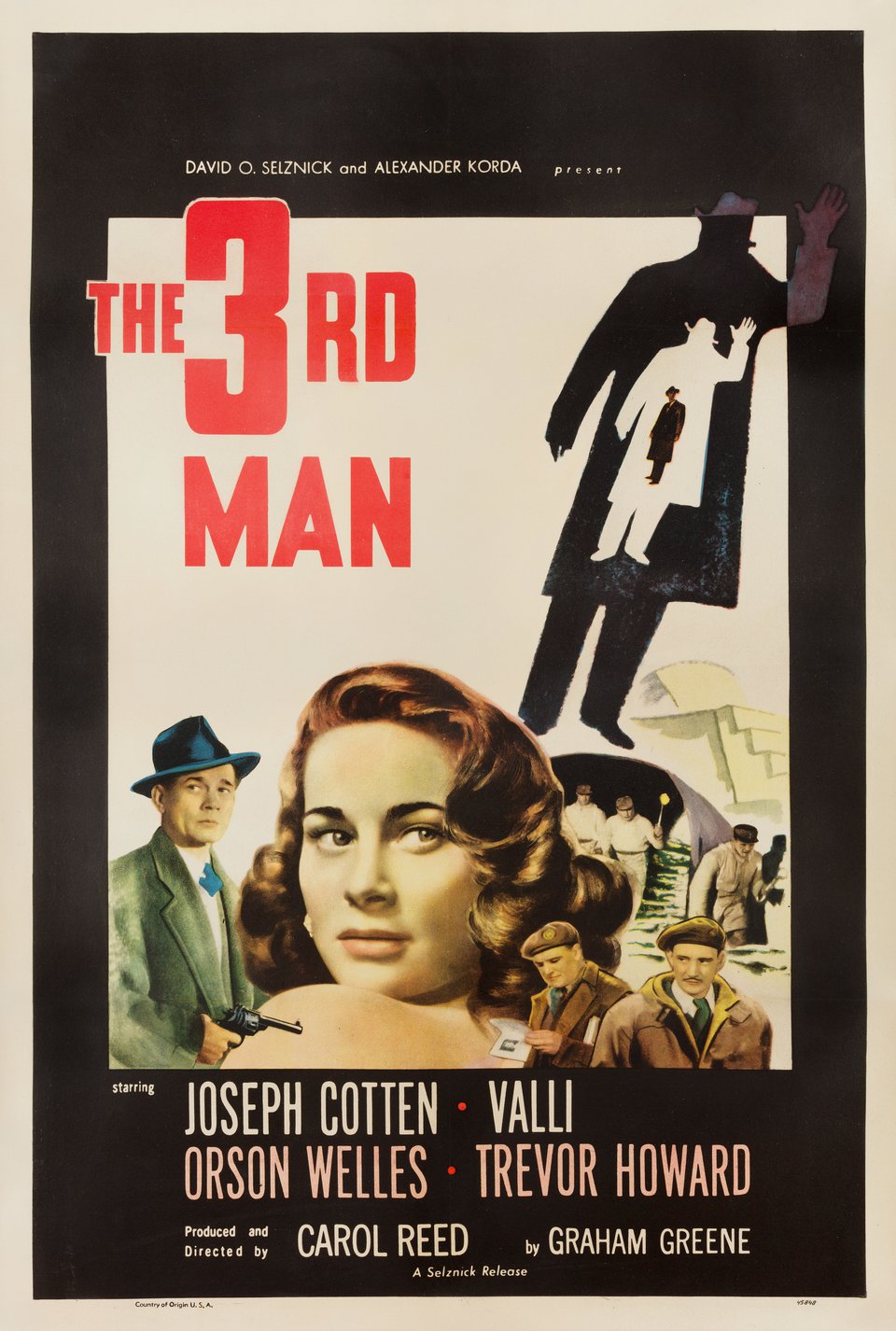 The Third Man Original R1954 U.S. One Sheet Movie Poster
