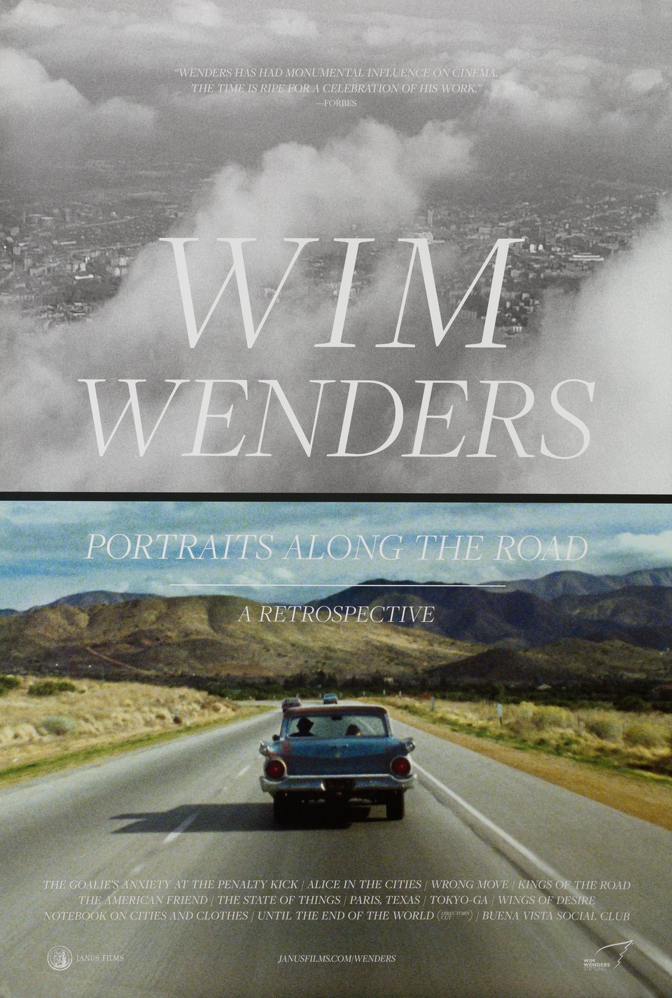 Wim Wenders: Portraits Along the Road Original 2015 U.S. One Sheet Poster