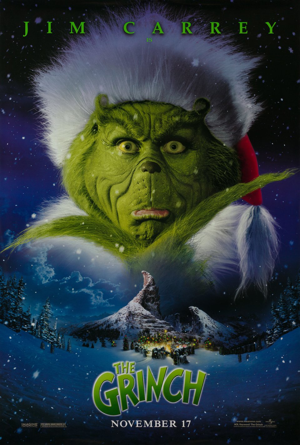 How the Grinch Stole Christmas Original 2000 U.S. One Sheet Movie Poster