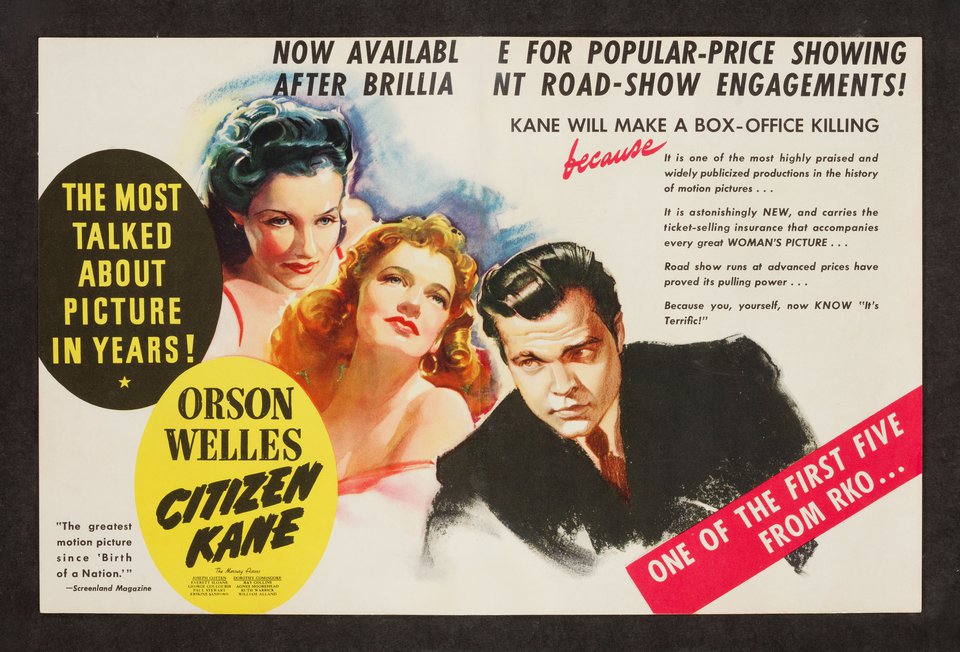 Citizen Kane Original 1941 U.S. Trade Ad