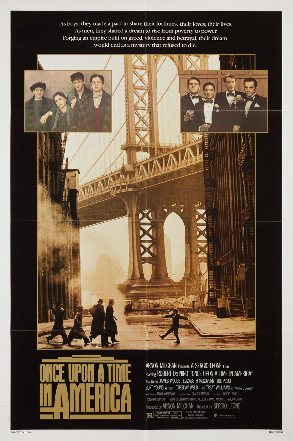 Once Upon a Time in America Original 1984 U.S. One Sheet Movie Poster