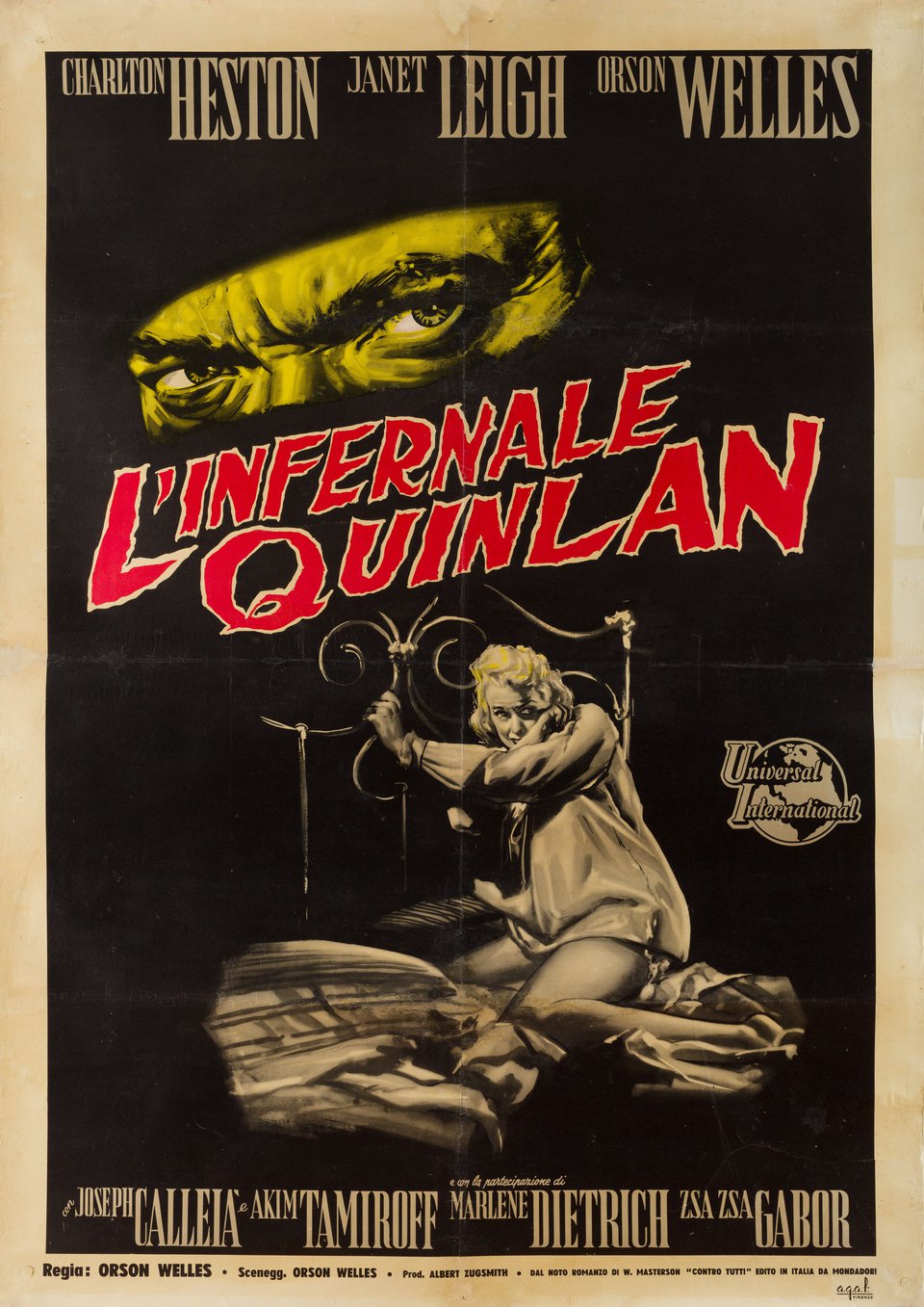 Touch of Evil Original 1958 Italian Due Foglio Movie Poster