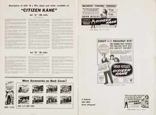 Citizen Kane Original 1941 U.S. Movie Pressbook Alternate Image