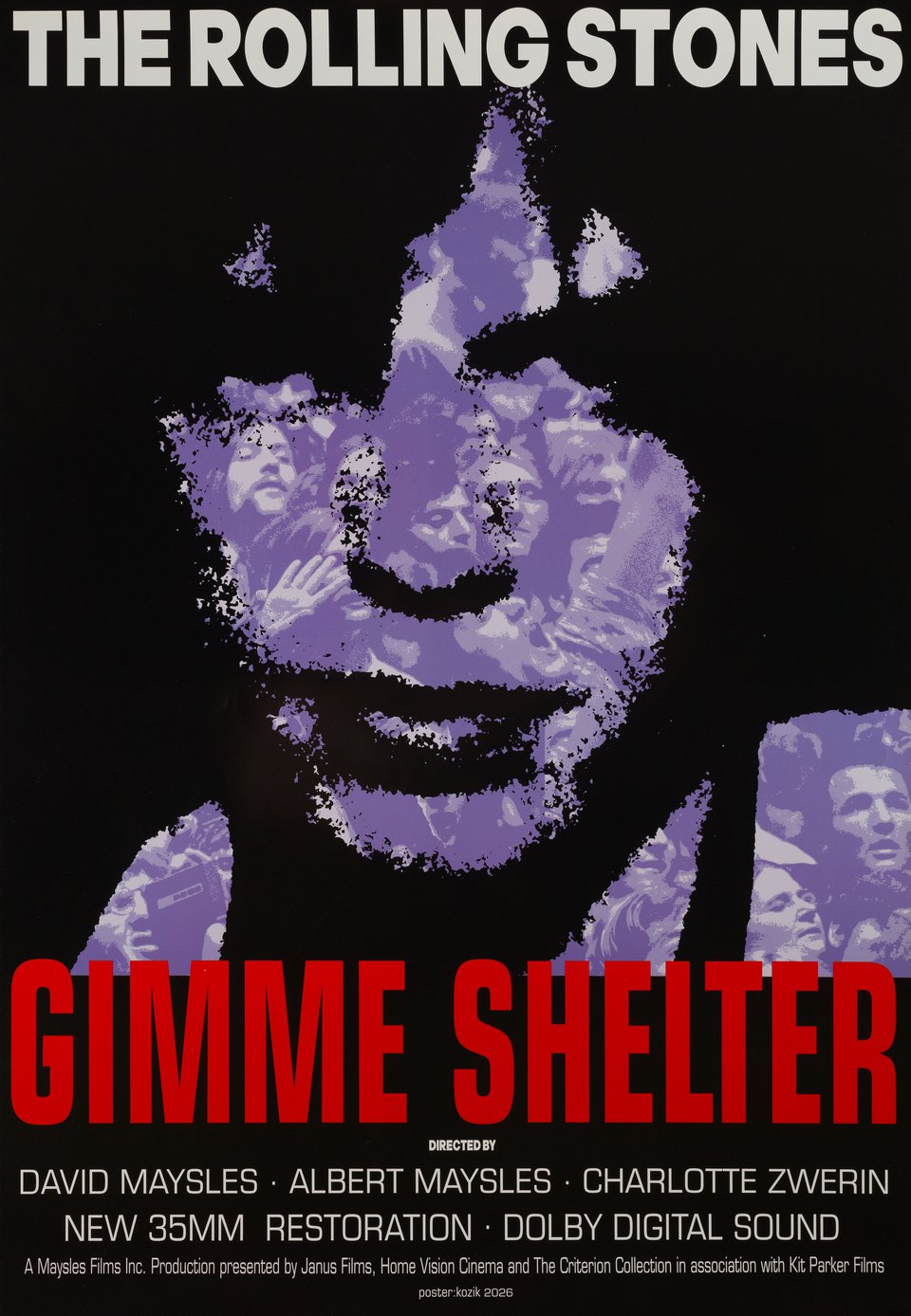 Kozik ROLLING STONES GIMME SHELTER ポスター FRANK KOZIK - ROLLING