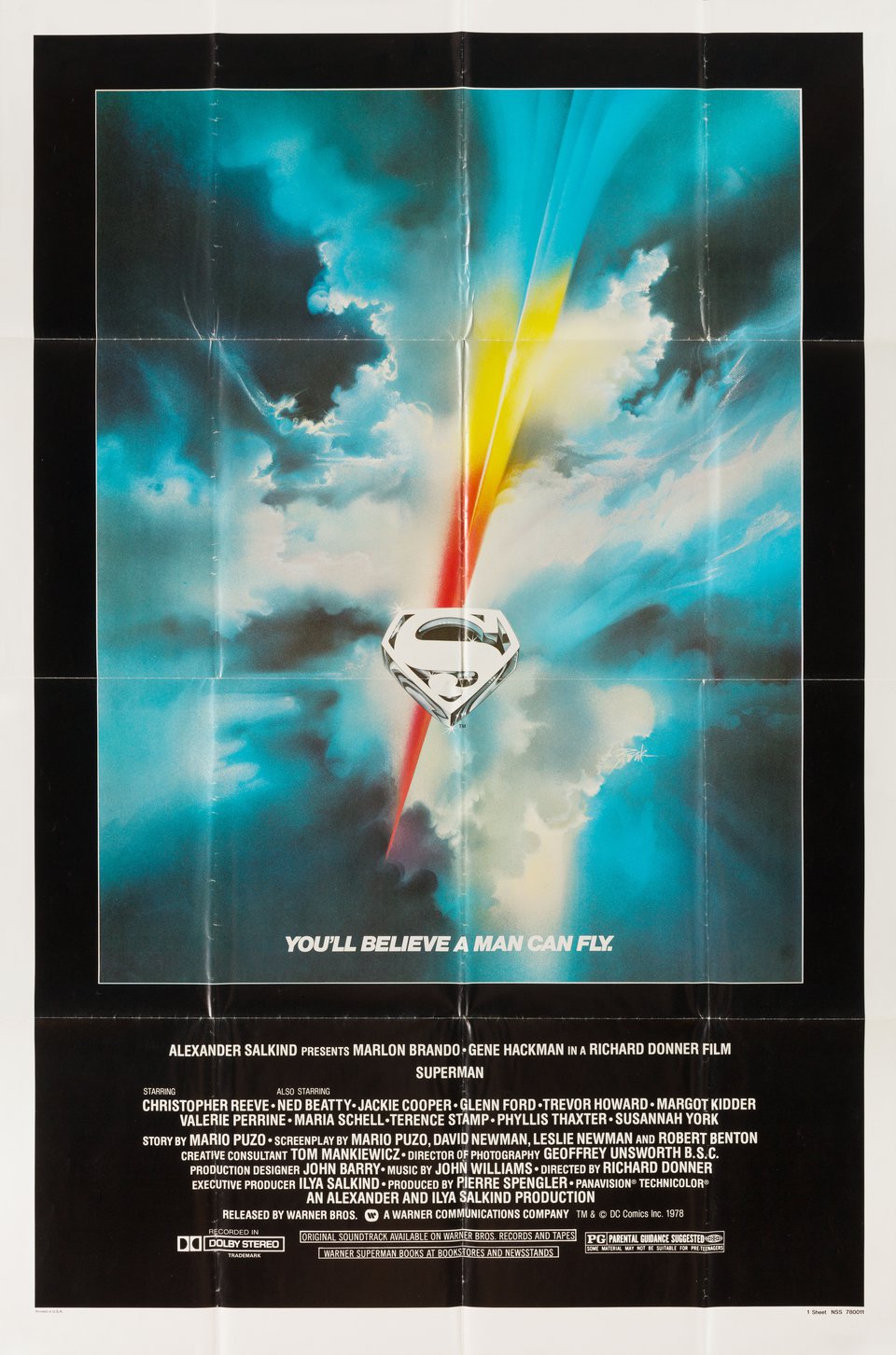 Superman Original 1978 U.S. One Sheet Movie Poster