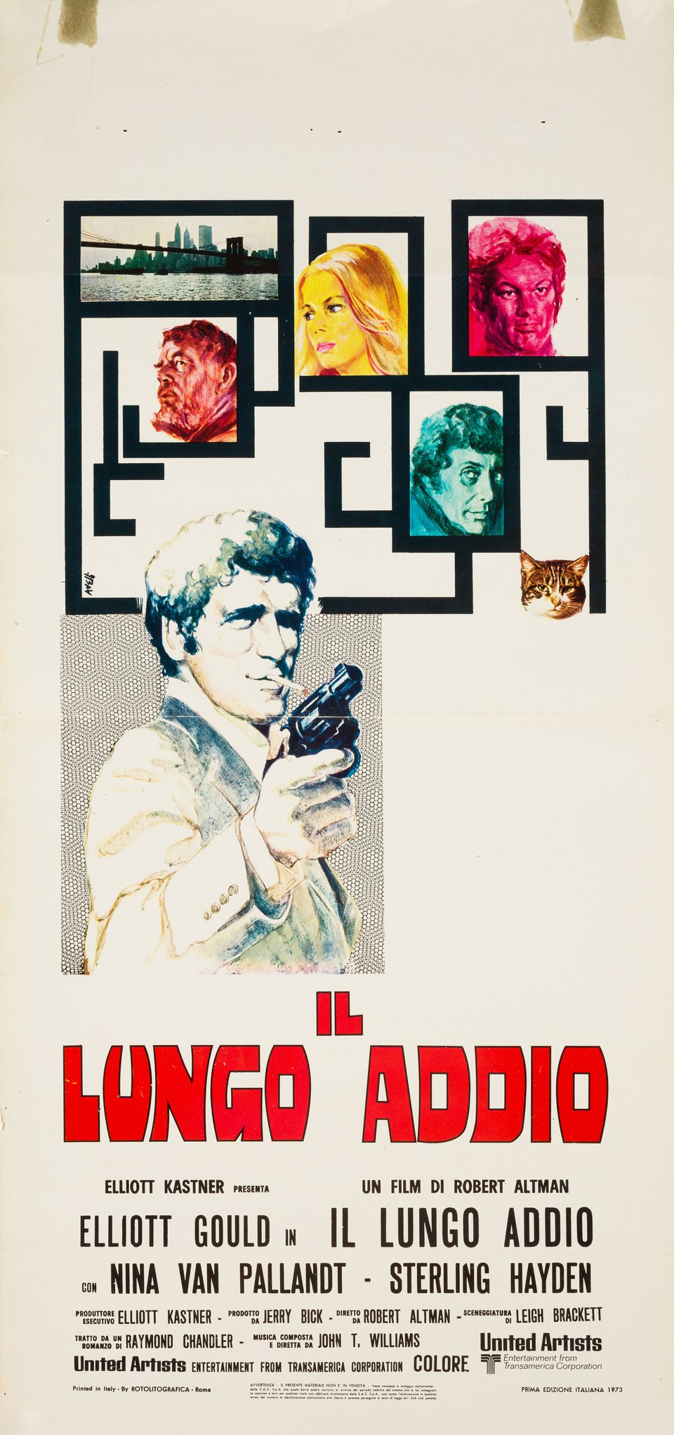 The Long Goodbye Original 1973 Italian Locandina Movie Poster