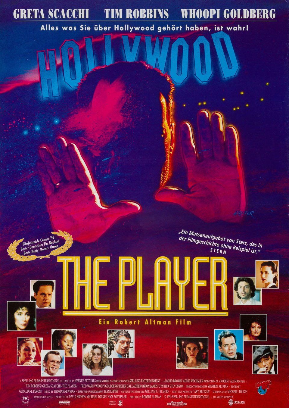 The Player Original 1992 German A1 Movie Poster