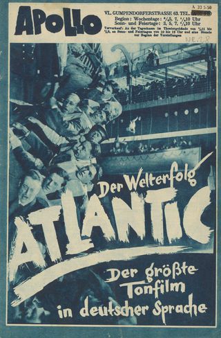 Atlantic (1929) Original Movie Posters - Posteritati Movie Poster