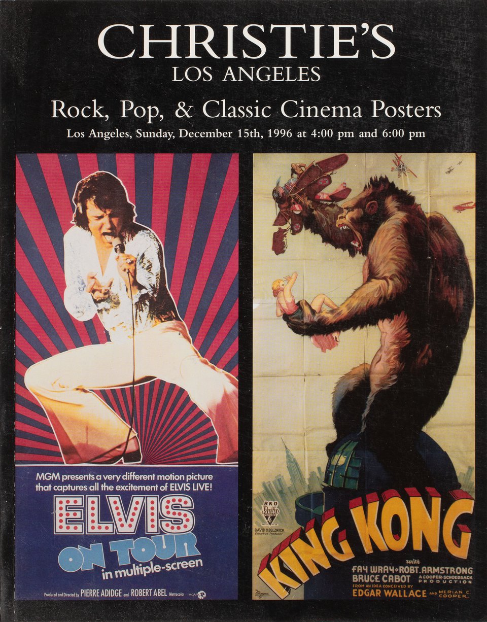 Christie's Los Angeles, Rock, Pop and Classic Cinema Posters Original 1996 U.S. Catalog