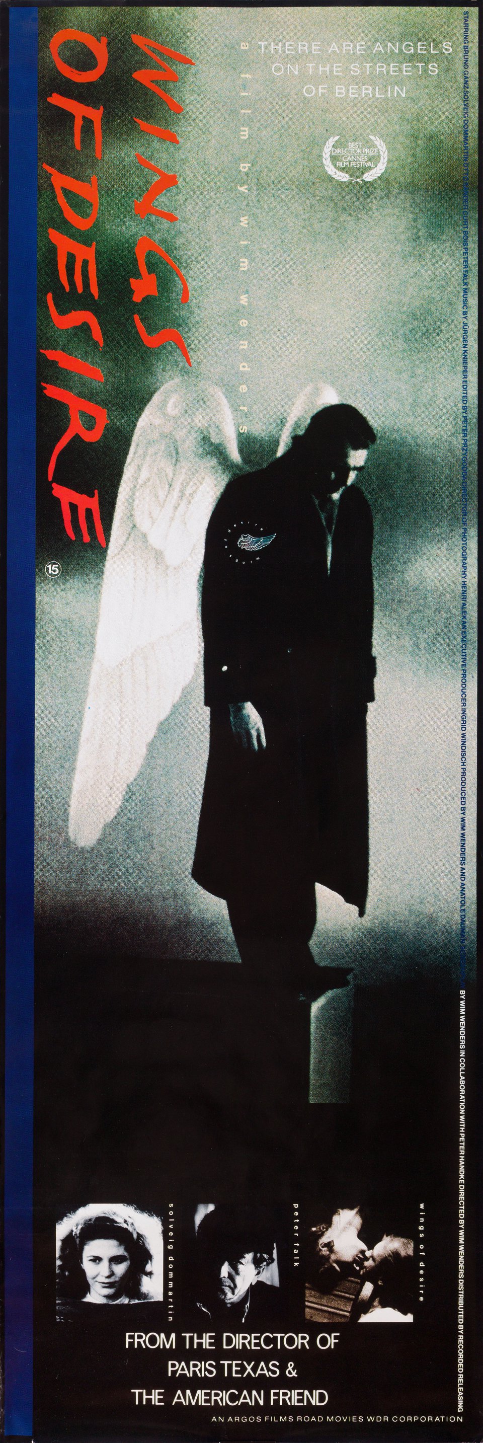 Wings of Desire Original 1988 British Door Panel Movie Poster