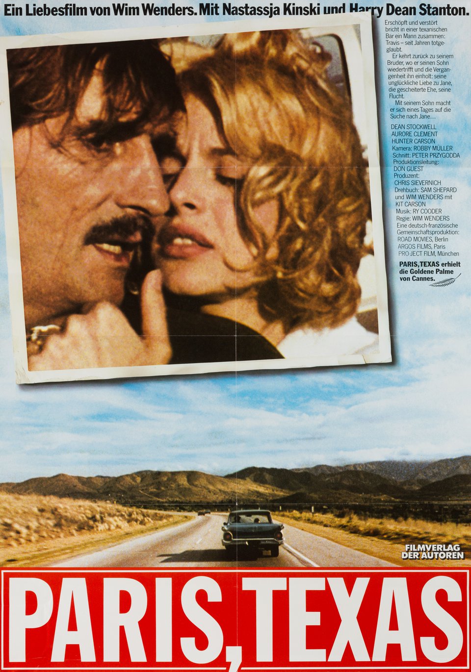 Paris, Texas Original 1984 German A1 Movie Poster