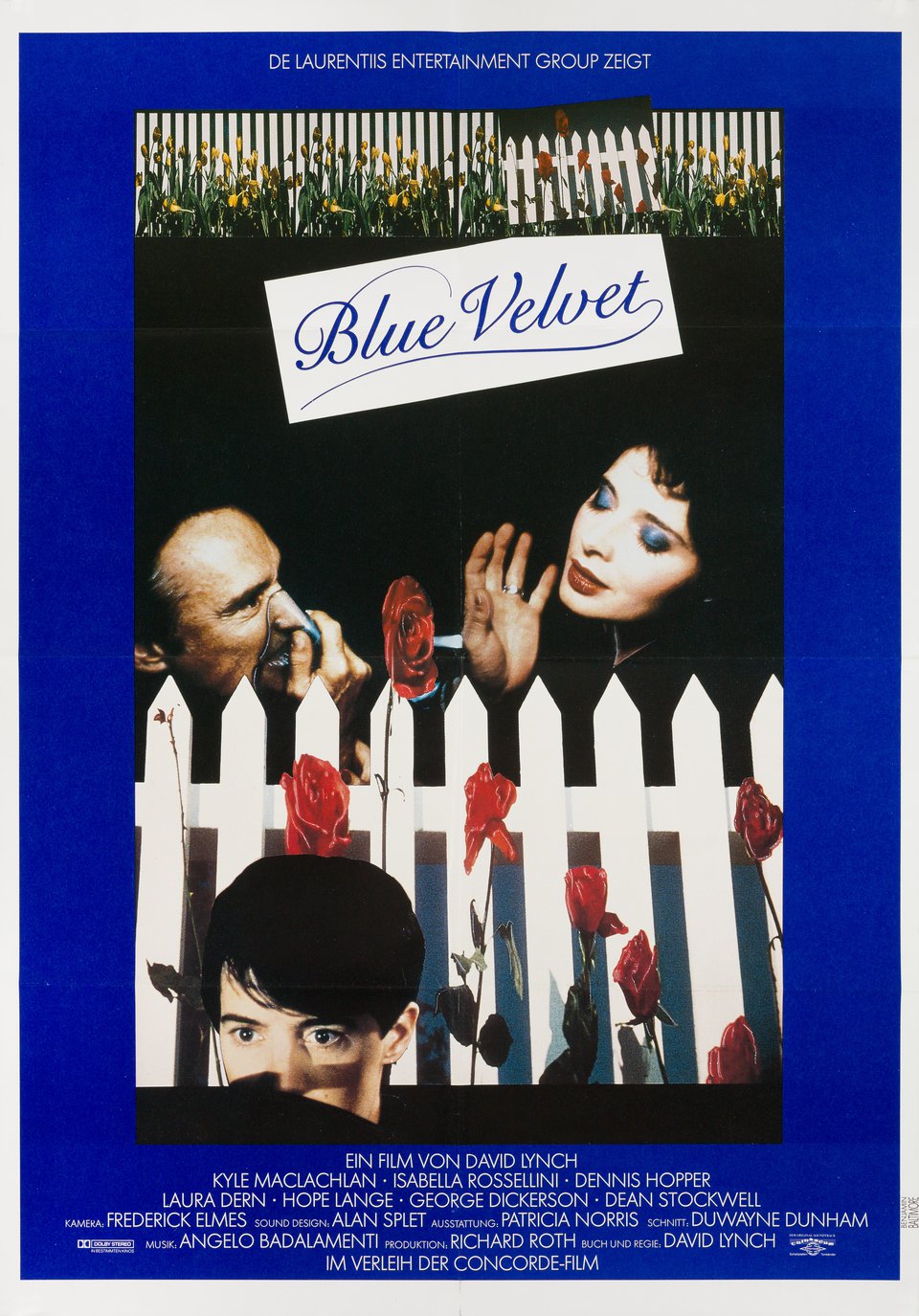 Blue Velvet Original 1986 German A1 Movie Poster